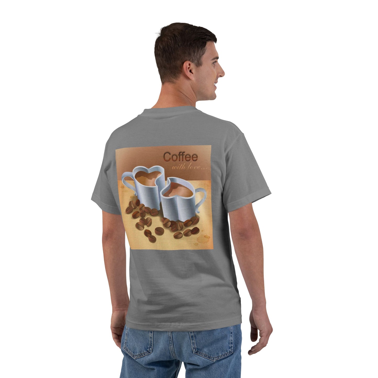 Coffee With Love Men's Short-Sleeve Crewneck Tee