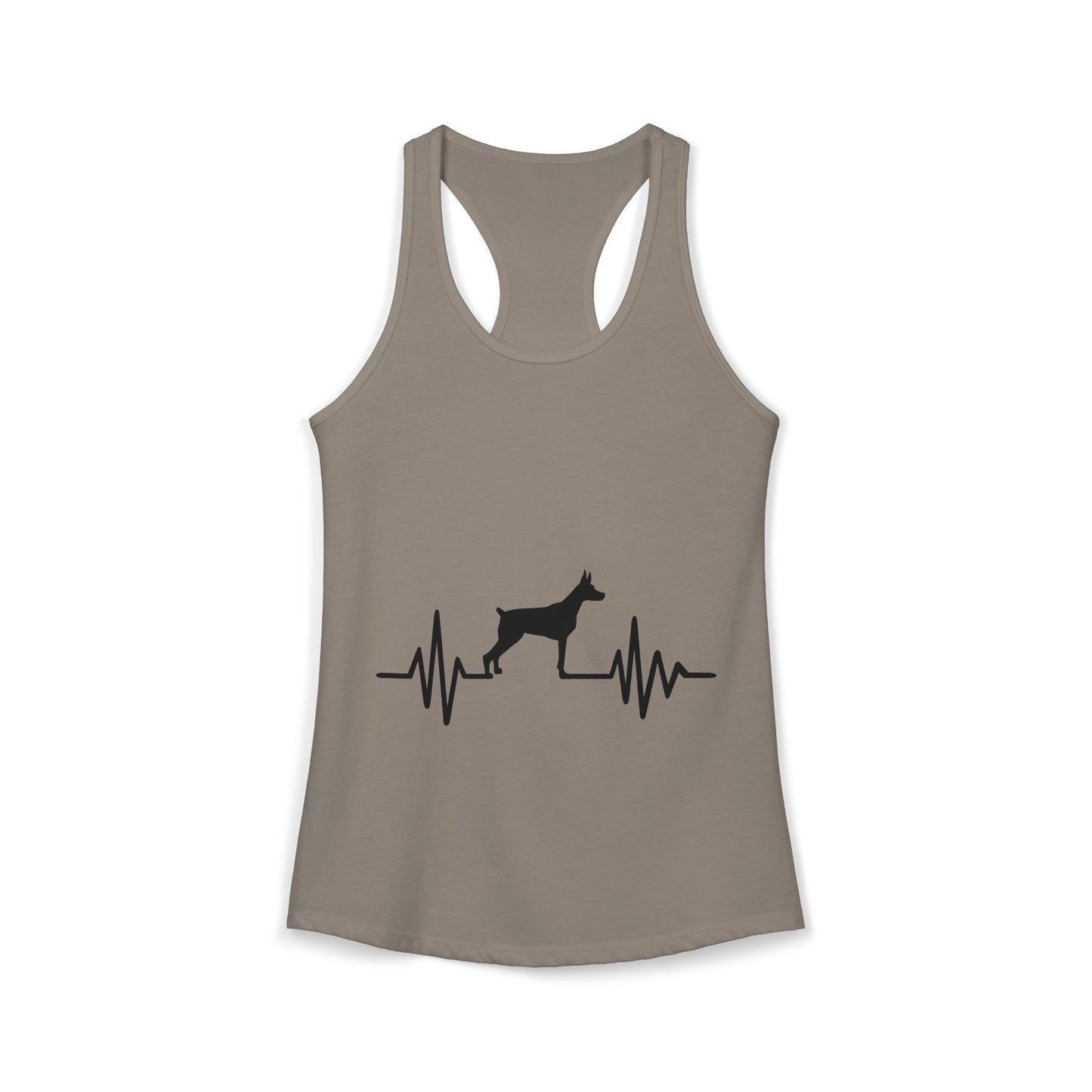 My Heart Beats For Dobermans Women's Racerback Tank