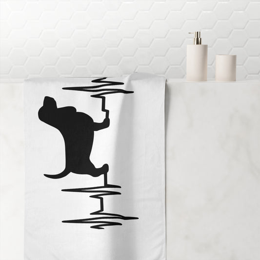 My Heart Beats For Bassets Mink-Cotton  Beach Towel