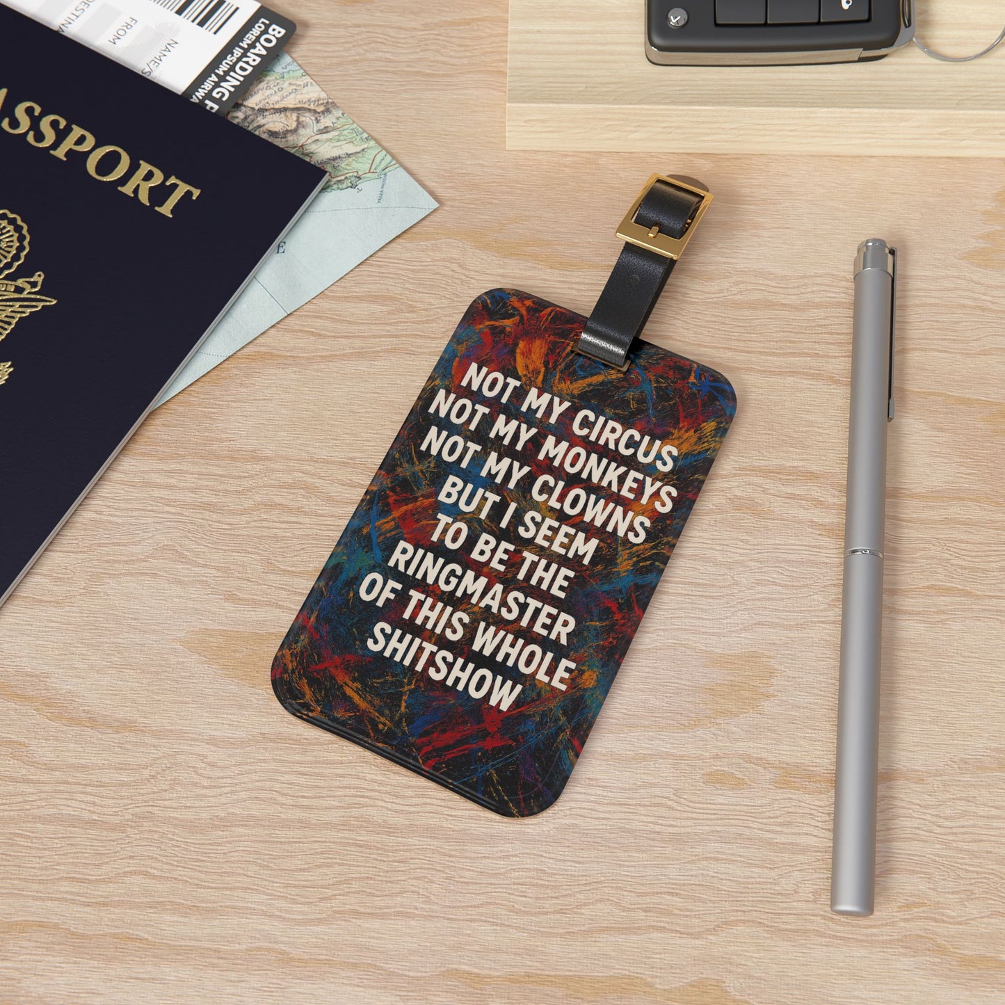 Ringmaster Leather Strap Luggage Tag