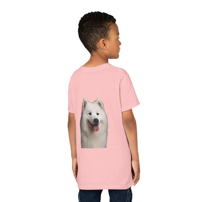 Samoyed Head Youth Unisex Short Sleeve Crewneck Tee