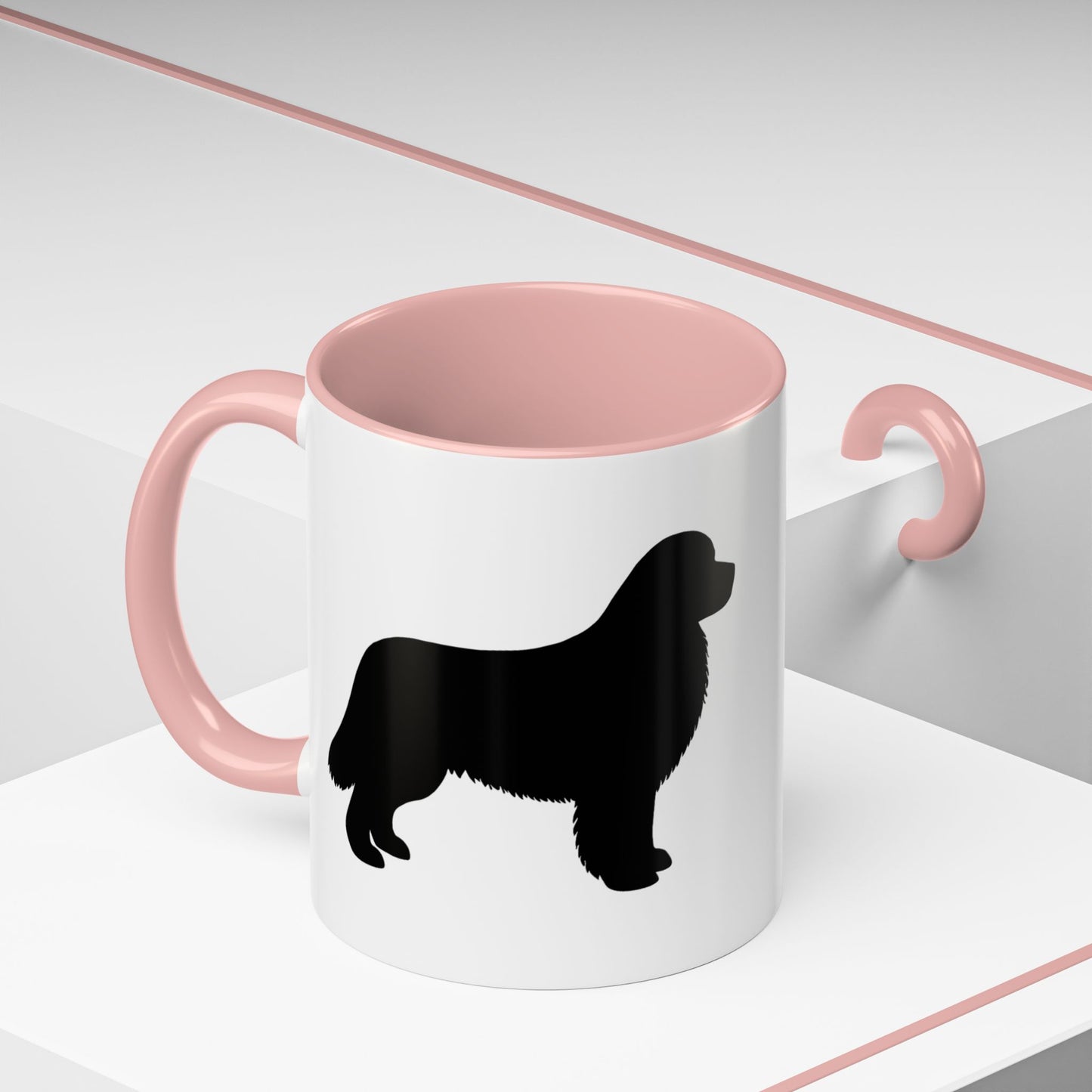 Newfie Silhouette 2-Tone Coffee Mug