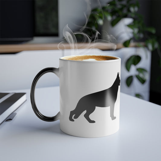 German Shepherd Silhouette Color Changing Mug