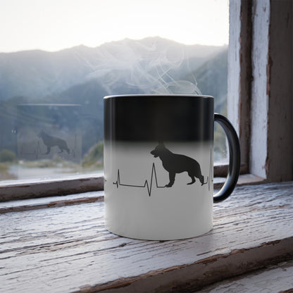 My Heart Beats For German Shepherds Color Changing Mug