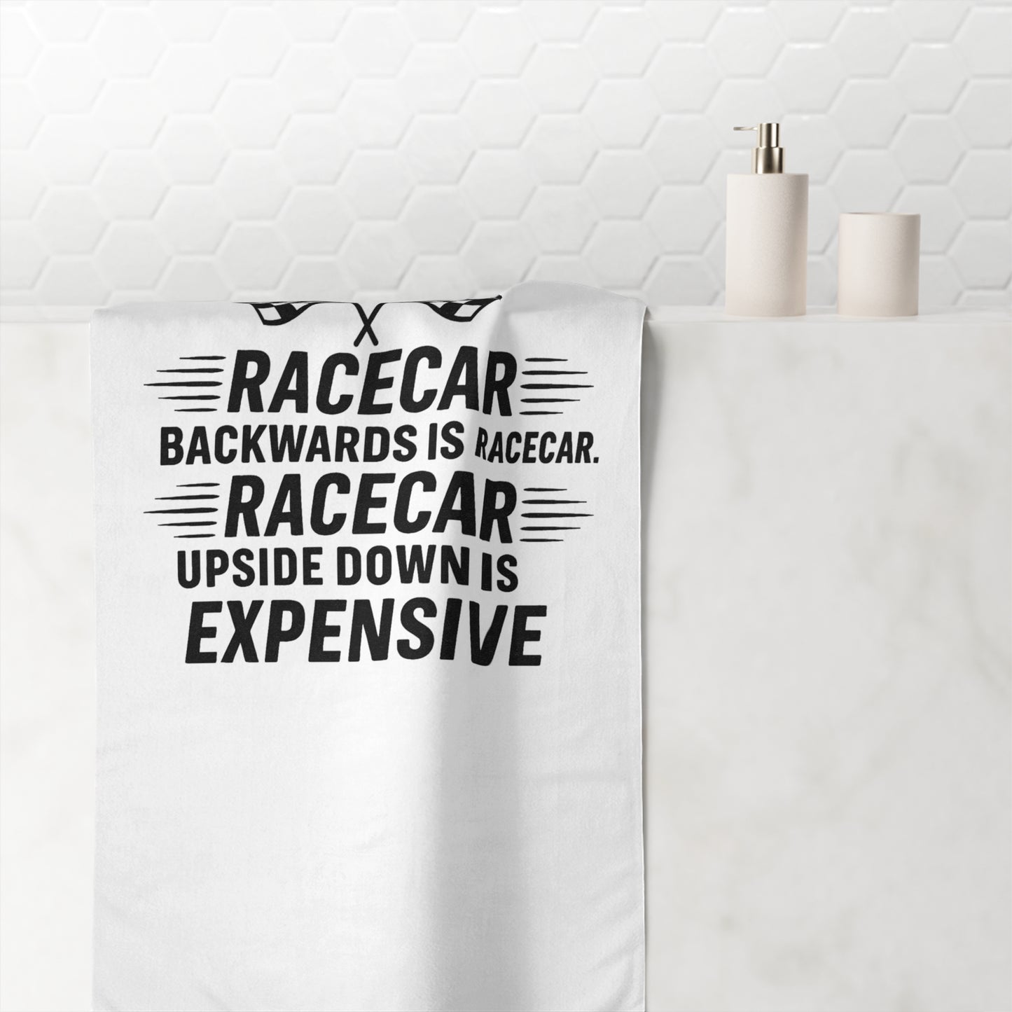 Racecar Backwards Mink-Cotton  Beach Towel