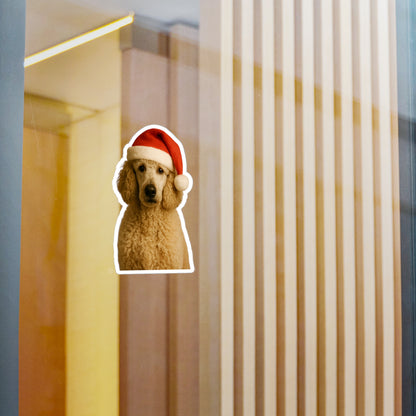 Santa Paws Poodle Vinyl Decal