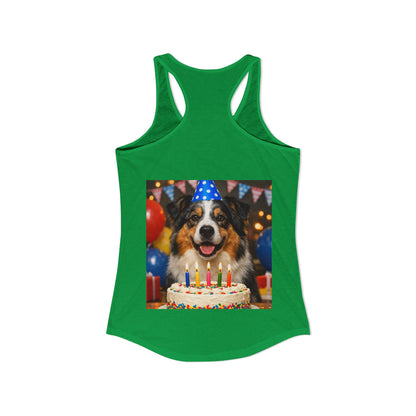 Birthday Buddy Aussie Women's Racerback Tank