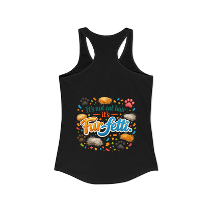 Fur-Fetti Cat Women's Racerback Tank