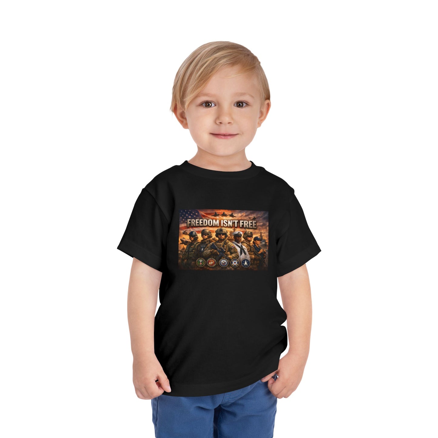 Freedom Isn't  Free Toddler Unisex Short Sleeve Crewneck Tee