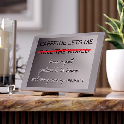 Caffeine Lets Me Ceramic Photo Tile
