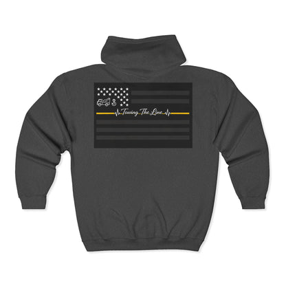 Thin Yellow Line Unisex Full Zip Hoodie