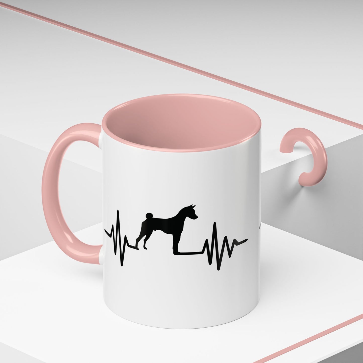 My Heart Beats For Basenjis 2-Tone Coffee Mug