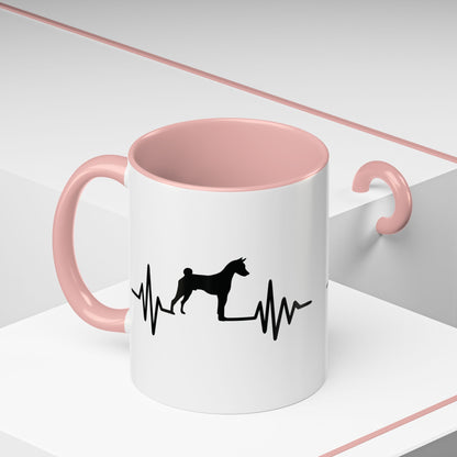 My Heart Beats For Basenjis 2-Tone Coffee Mug
