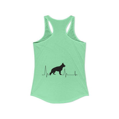 My Heart Beats For German Shepherds Women's Racerback Tank