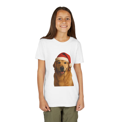 Santa Paws Golden Youth Unisex Short Sleeve Crewneck Tee