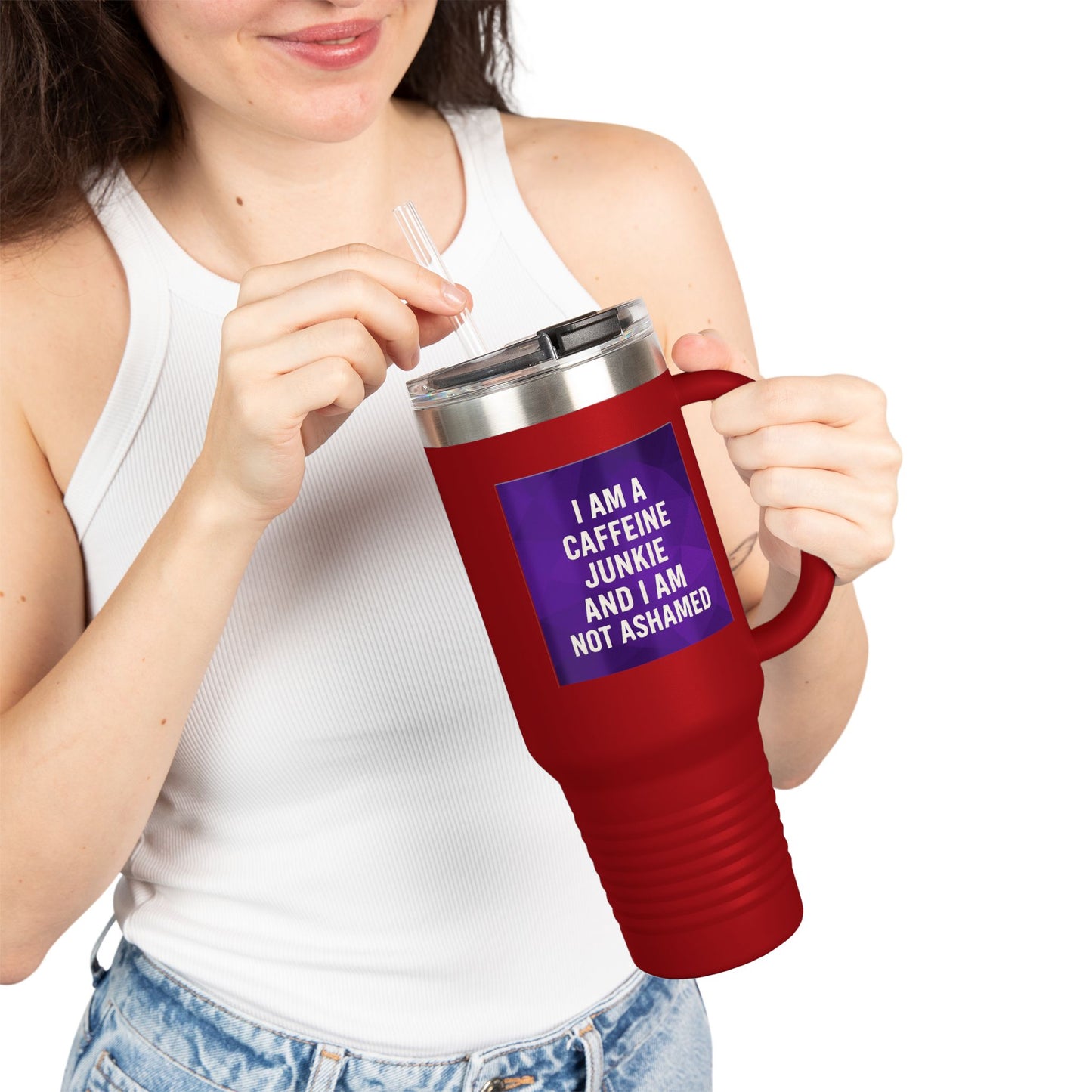 Caffeine Junkie Insulated Travel Mug