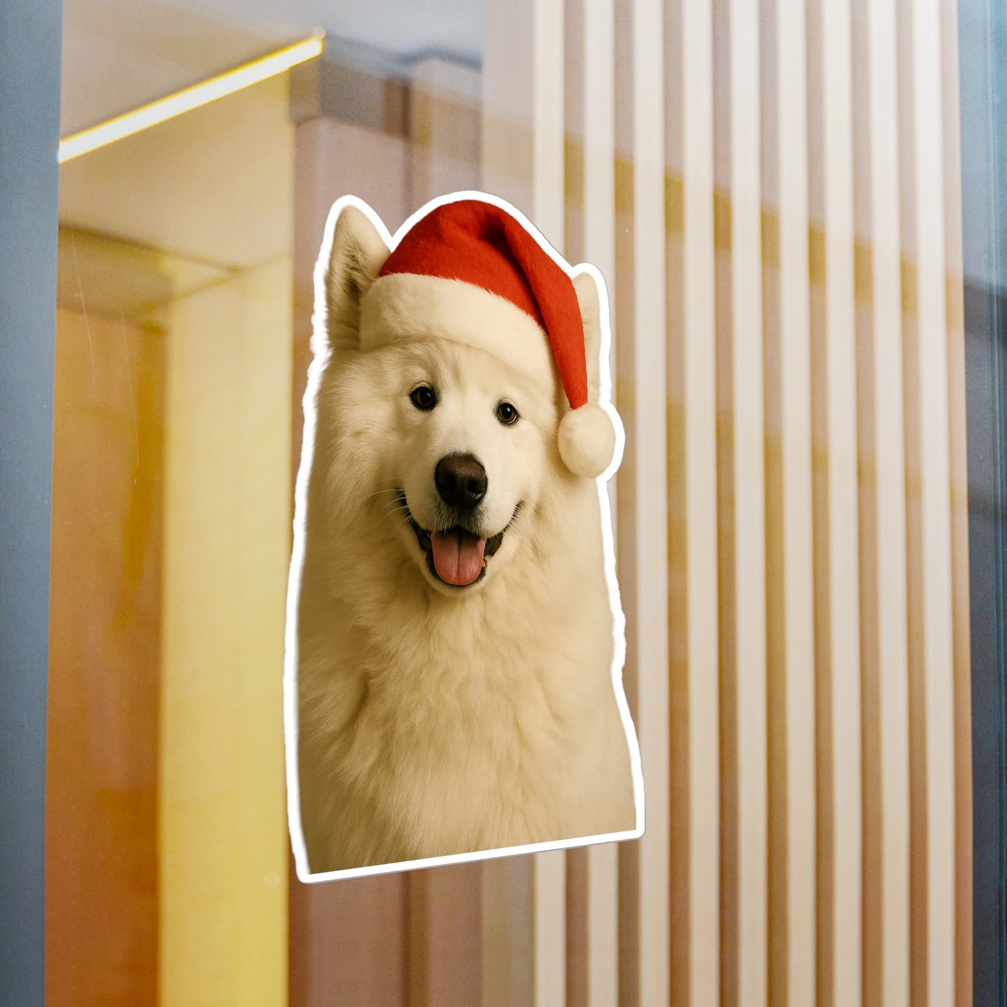 Santa Paws Samoyed Vinyl Decal