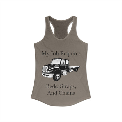 Beds, Straps, And Chains Women's Racerback Tank
