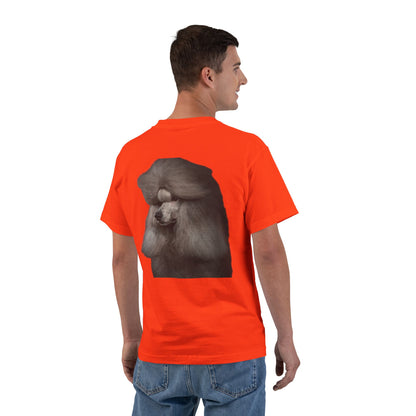 Poodle Head Men's Short-Sleeve Crewneck Tee