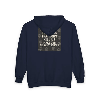 Drinks Stronger Unisex Full Zip Hoodie