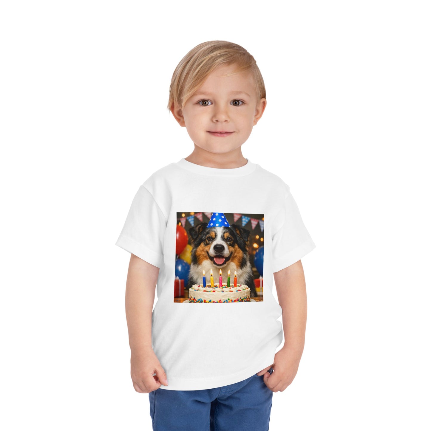 Birthday Buddy Aussie Toddler Unisex Short Sleeve Crewneck Tee