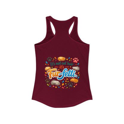 Fur-Fetti Cat Women's Racerback Tank