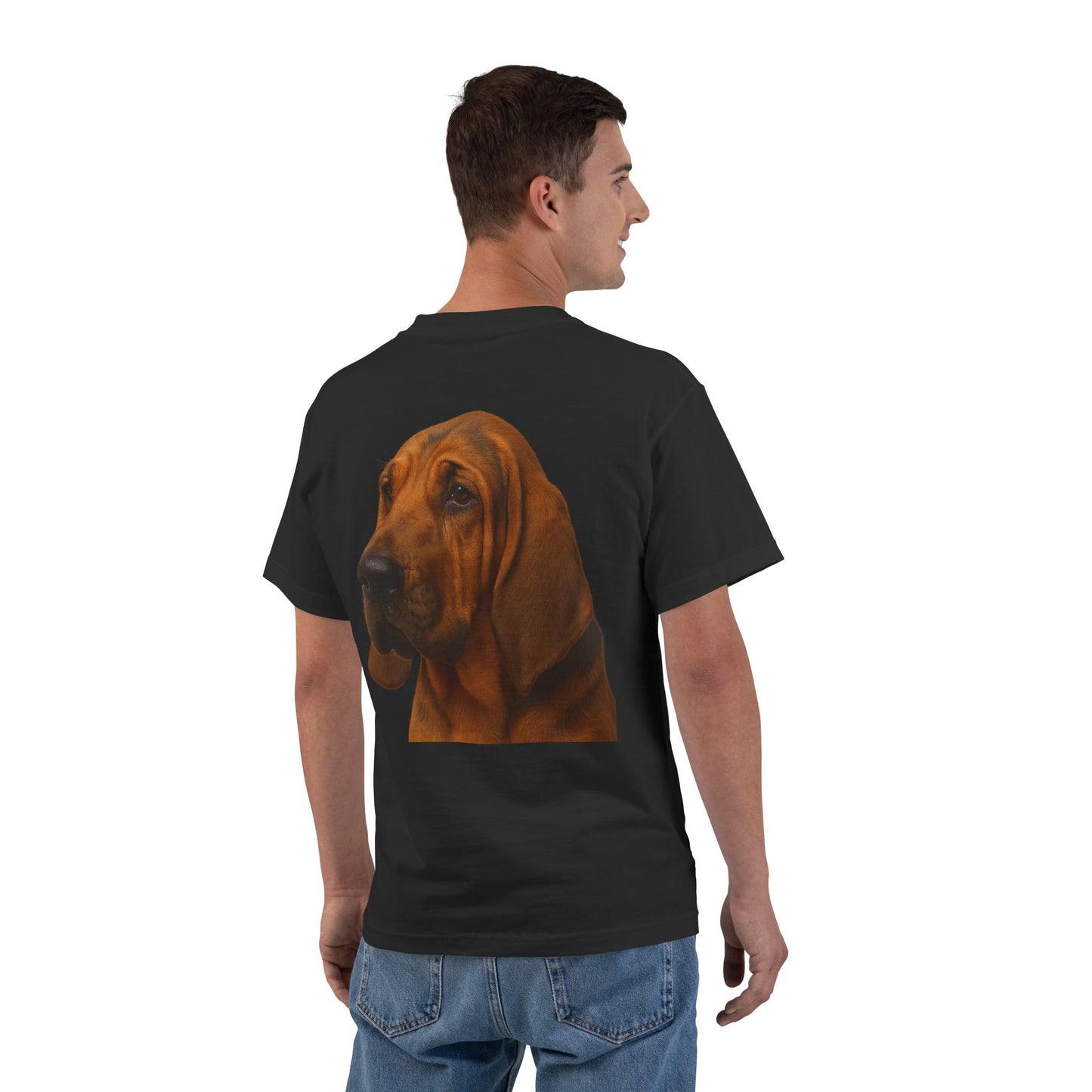 Bloodhound Head Men's Short-Sleeve Crewneck Tee