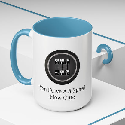5 Speed How Cute 2-Tone Coffee Mug
