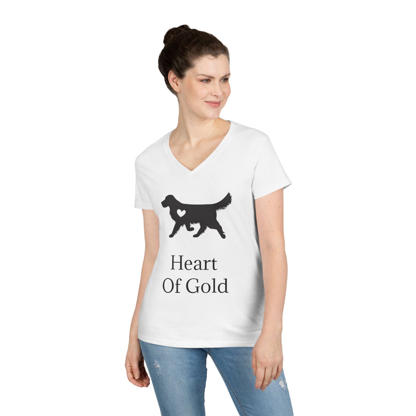 Heart Of Gold Women's V-Neck T-Shirt