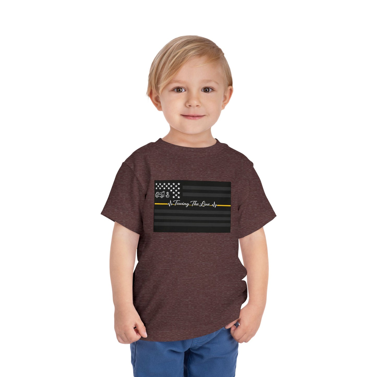 Thin Yellow Line Toddler Unisex Short Sleeve Crewneck Tee