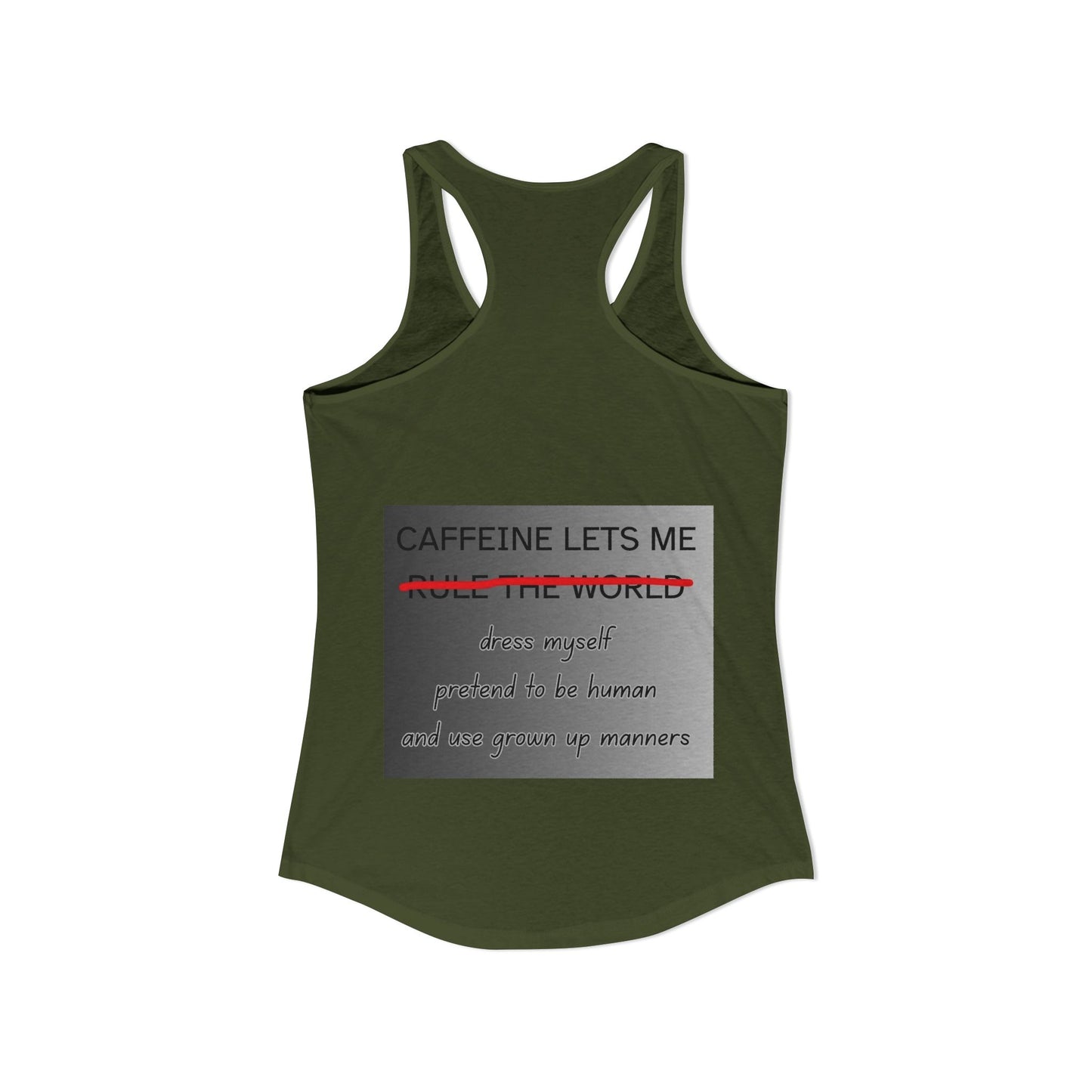 Caffeine Lets Me Women's Racerback Tank