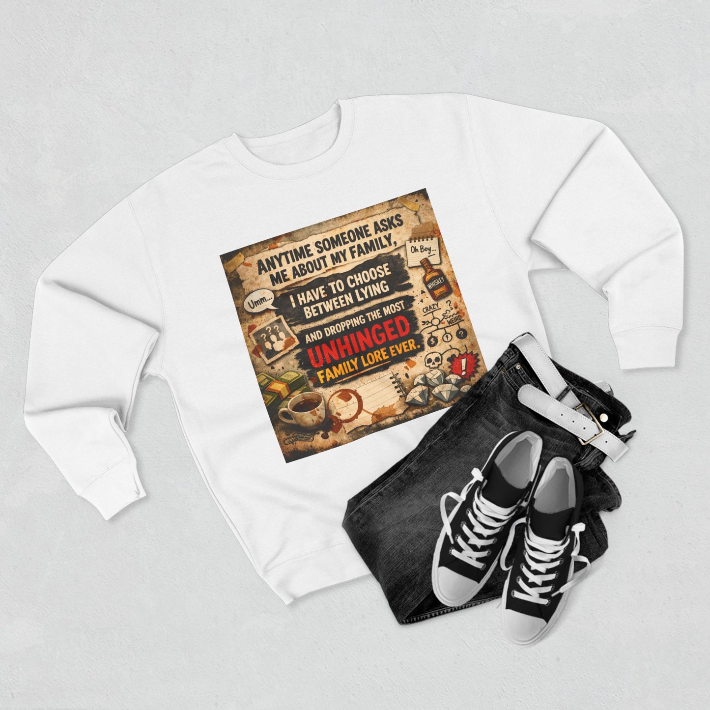 Unhinged Family Unisex Crewneck Sweatshirt