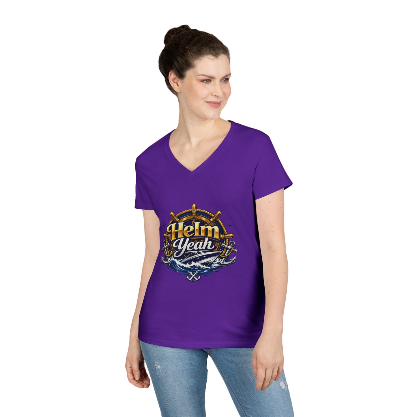 Helm Yeah Women's V-Neck T-Shirt