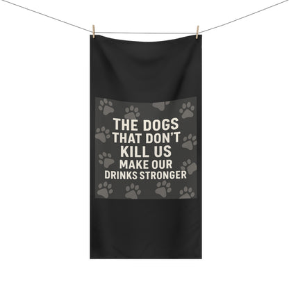 Drinks Stronger Mink-Cotton  Beach Towel