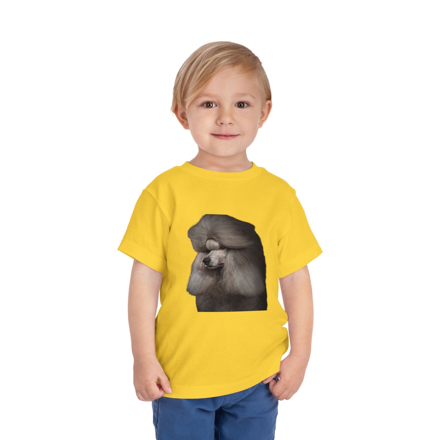 Poodle Head Toddler Unisex Short Sleeve Crewneck Tee
