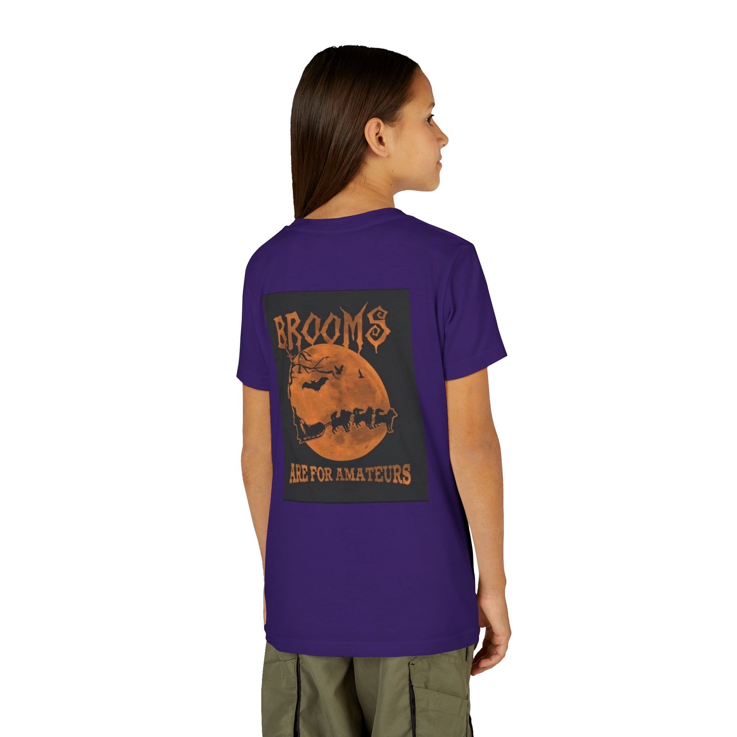 Brooms Are For Amateurs Youth Unisex Short Sleeve Crewneck Tee