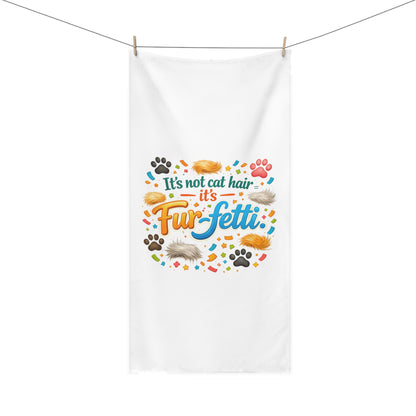Fur-Fetti Cat Mink-Cotton  Beach Towel