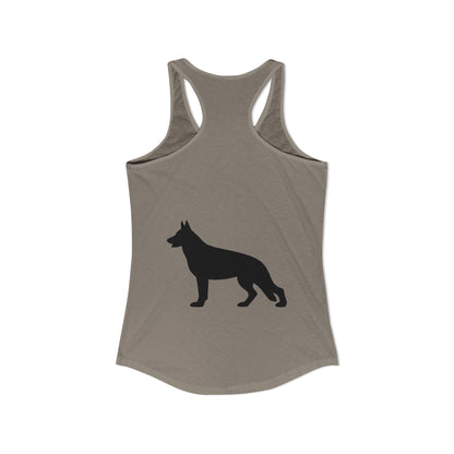 German Shepherd Silhouette Women's Racerback Tank