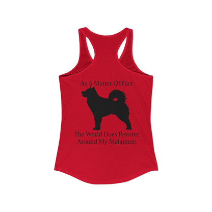 Matter Of Fact Malamute Women's Racerback Tank