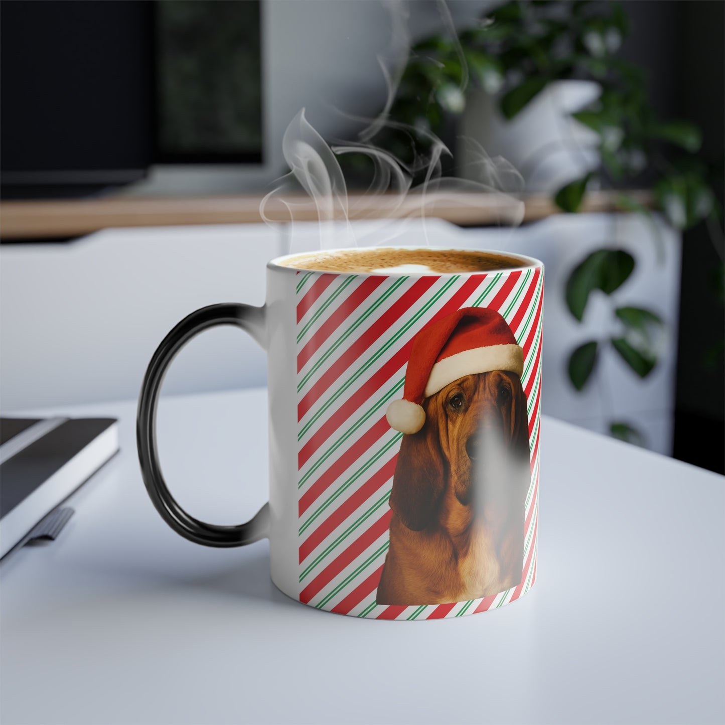 Santa Paws Bloodhound Color Changing Mug