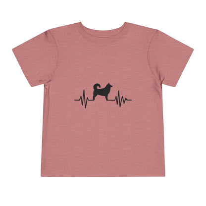 My Heart Beats For Malamutes Toddler Unisex Short Sleeve Crewneck Tee