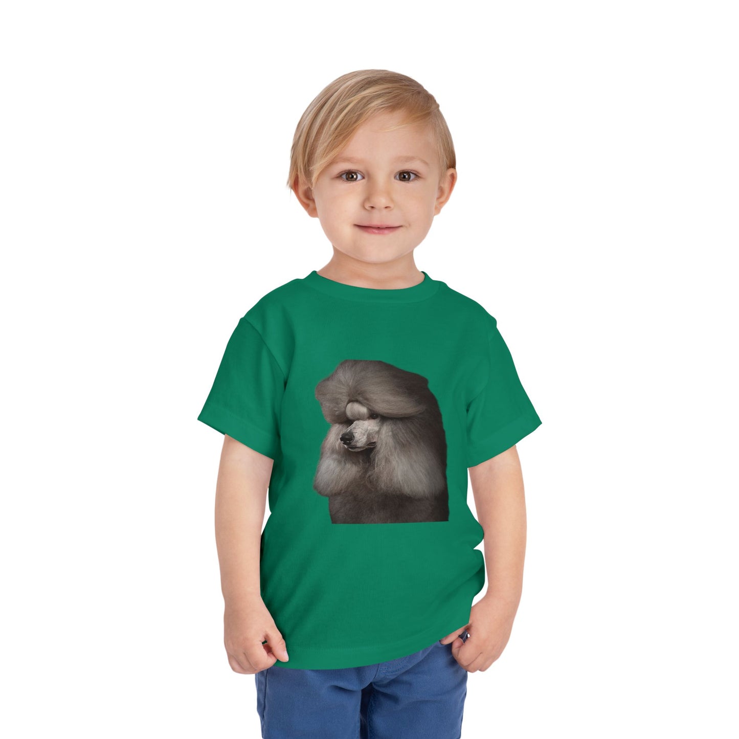 Poodle Head Toddler Unisex Short Sleeve Crewneck Tee