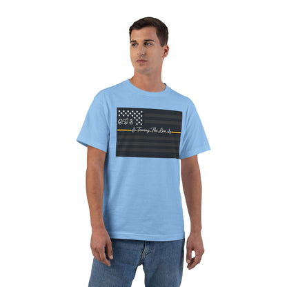 Thin Yellow Line Men's Short-Sleeve Crewneck Tee