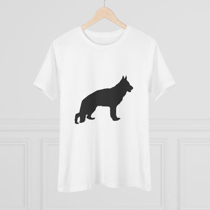 German Shepherd Silhouette Women's Short Sleeve Crewneck Tee