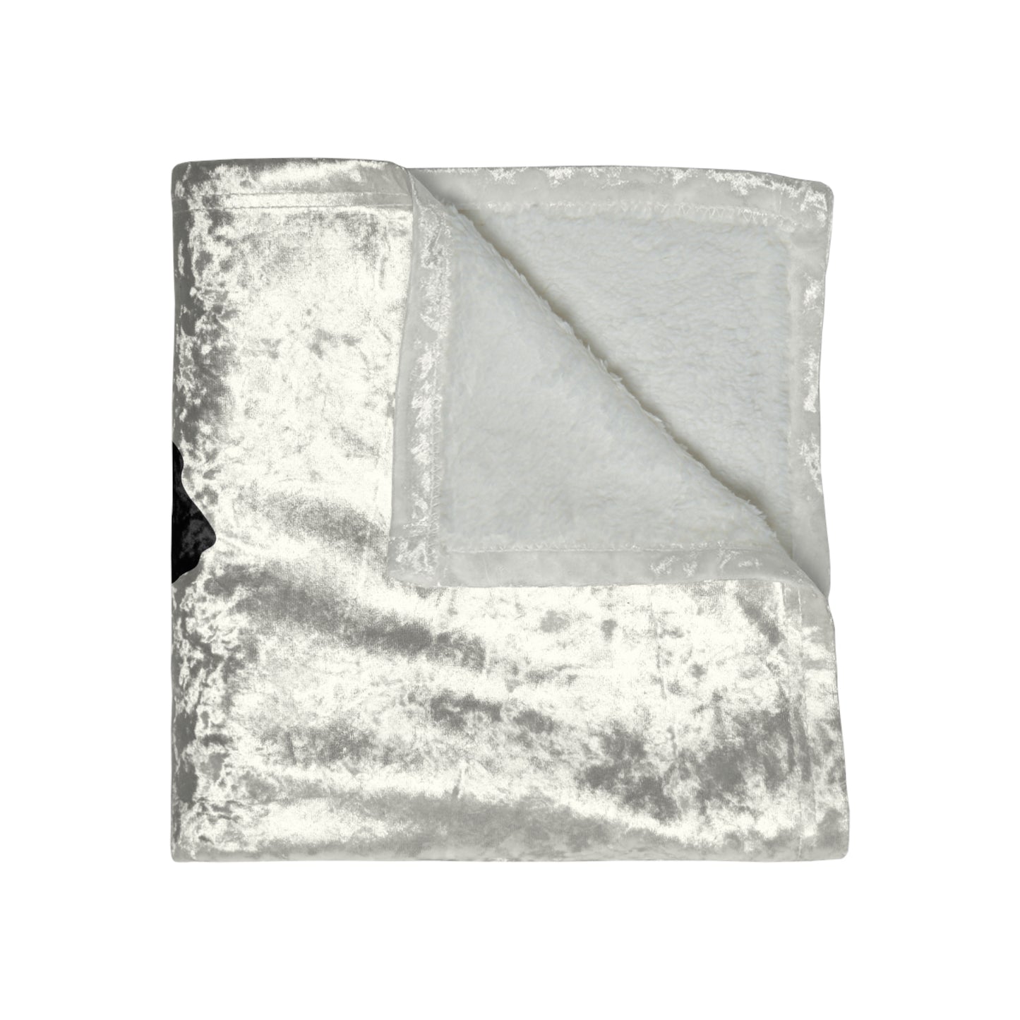Basset Silhouette Crushed Velvet Blanket