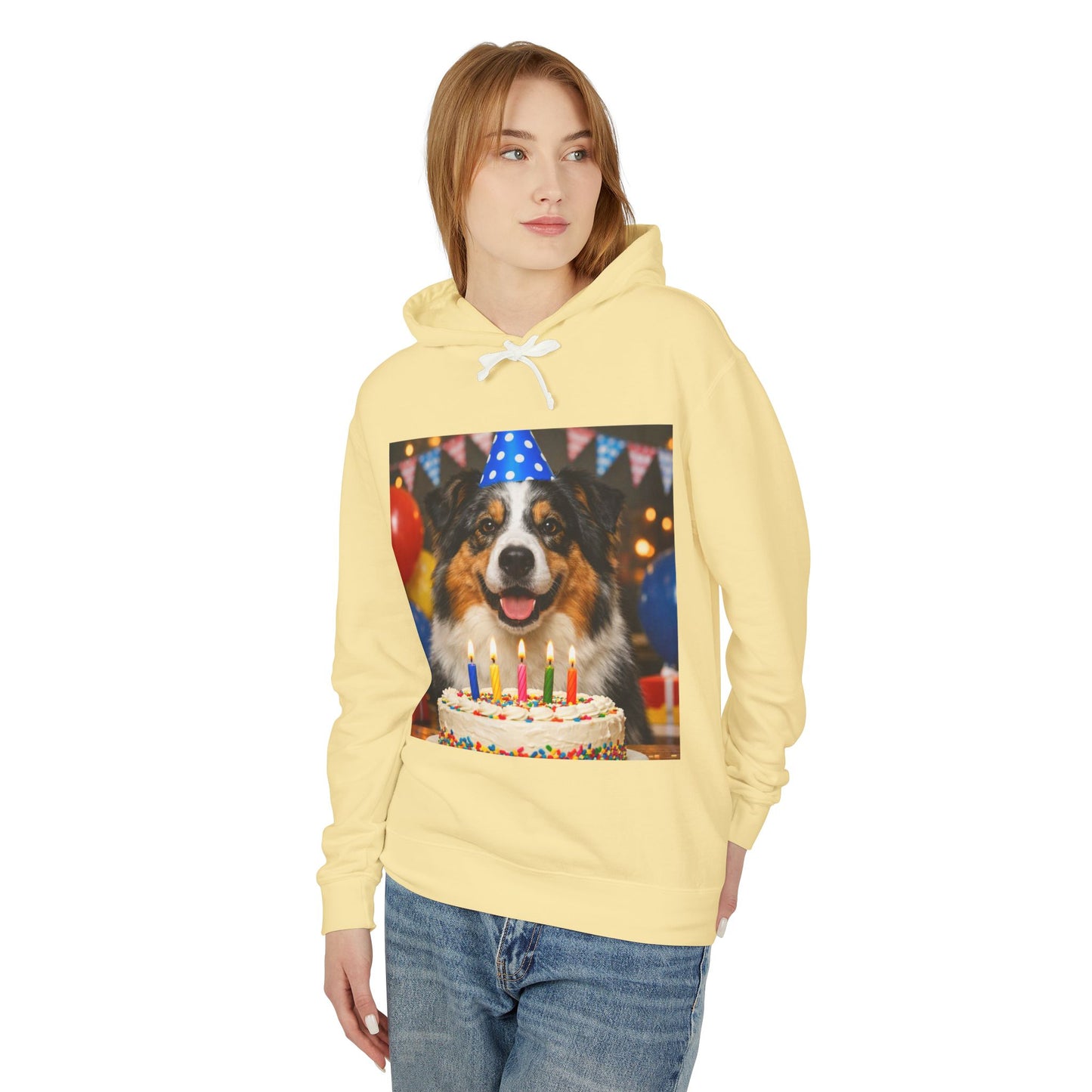 Birthday Buddy Aussie Unisex Lightweight Hoodie