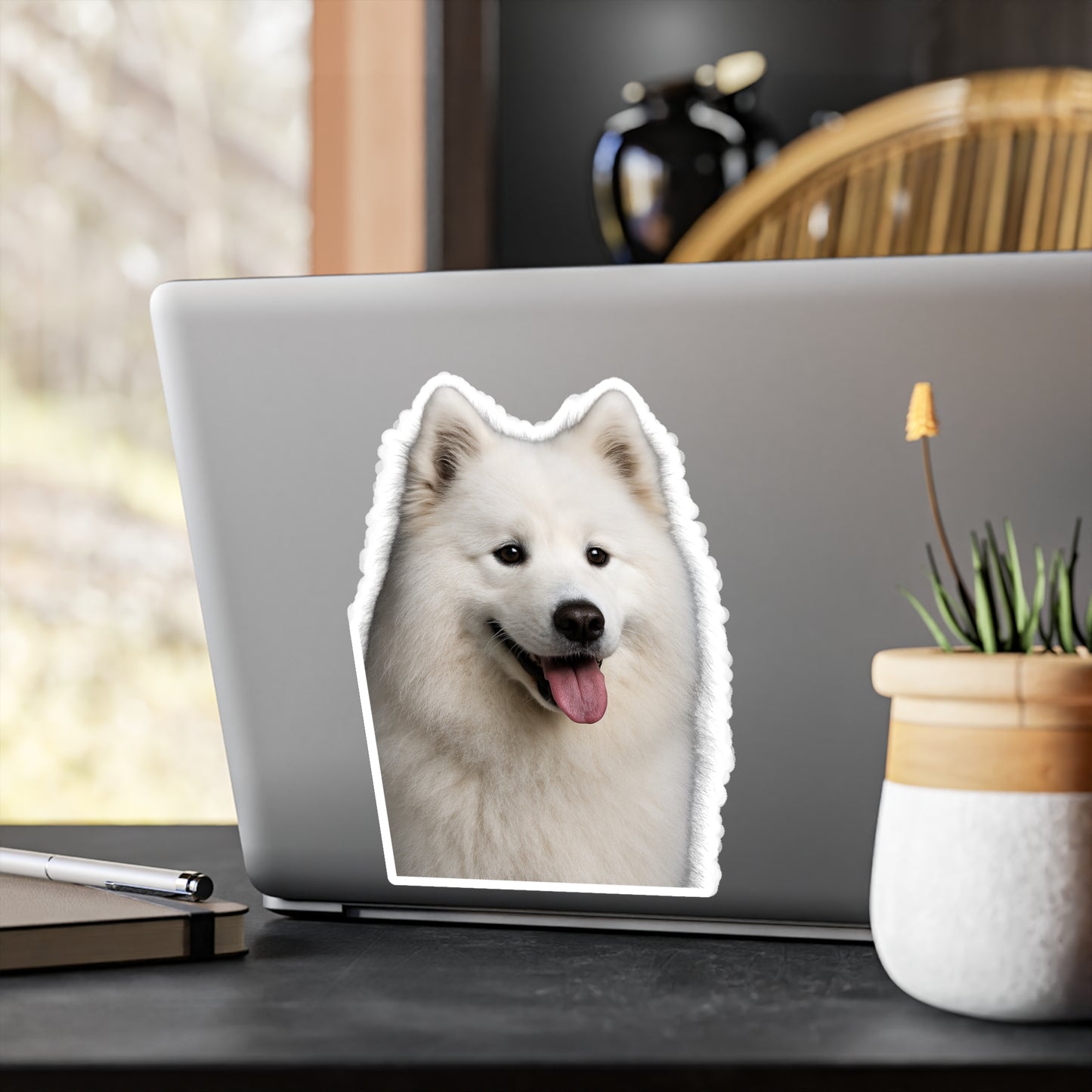 Samoyed Head Vinyl Decal