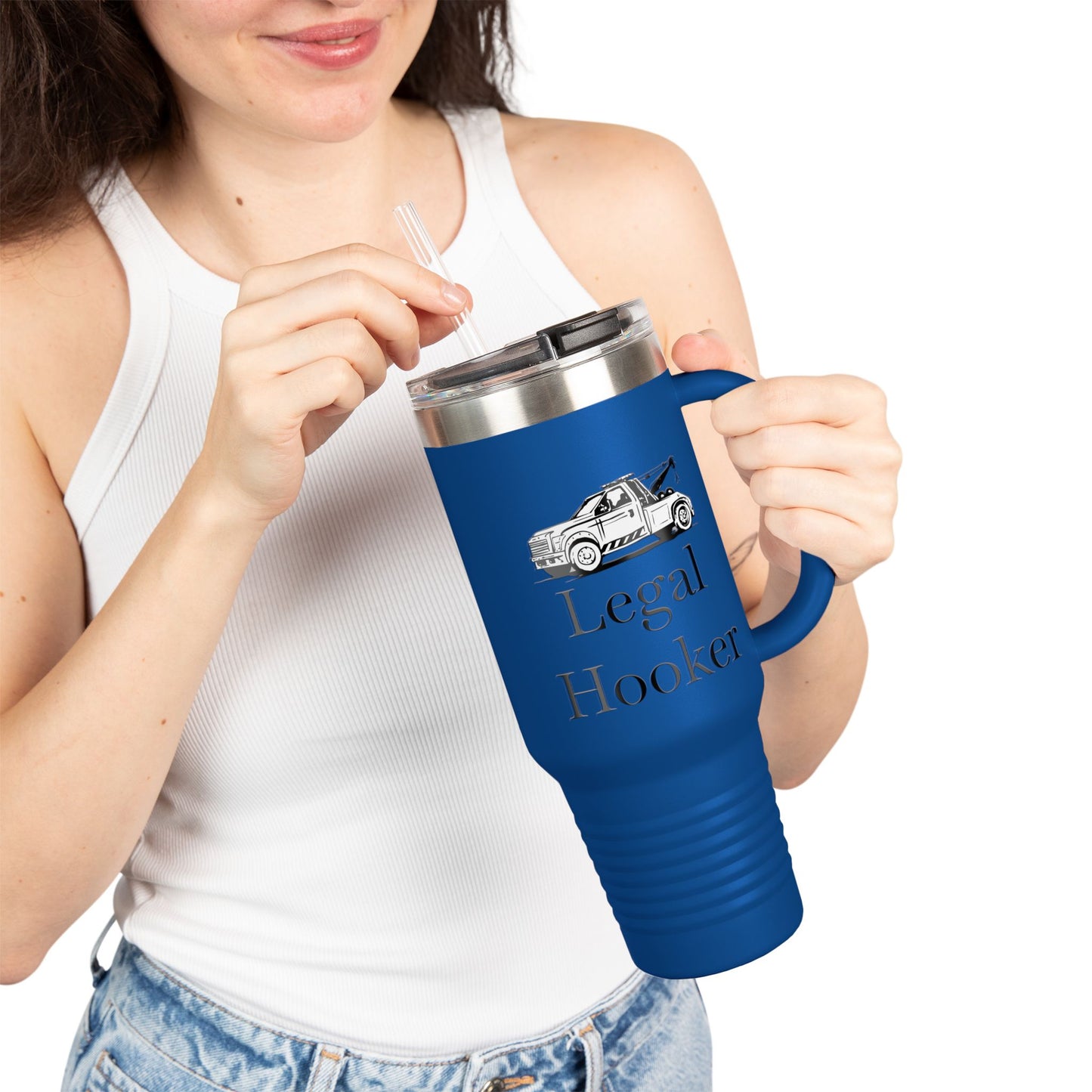 Legal H**ker Wheel Lift Tow Truck Insulated Travel Mug