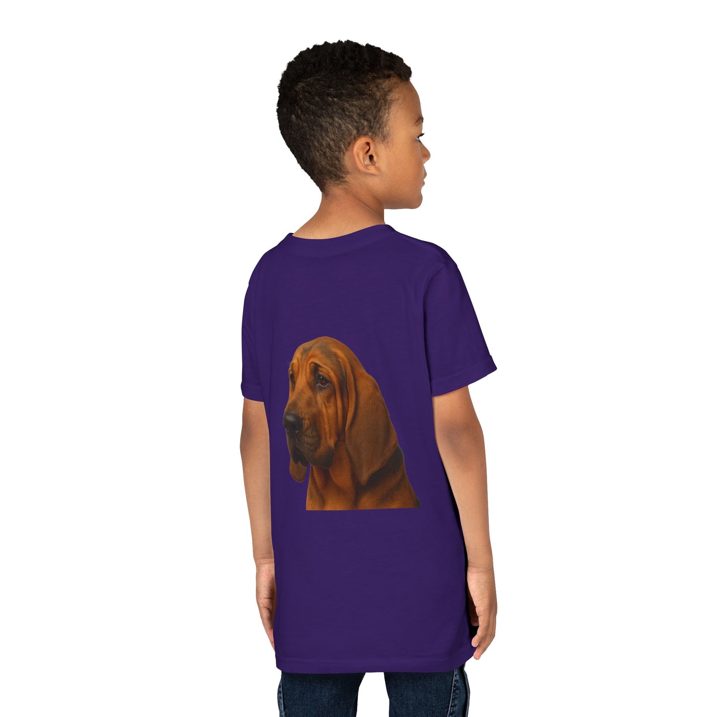 Bloodhound Head Youth Unisex Short Sleeve Crewneck Tee
