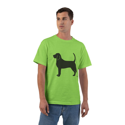 Bloodhound Silhouette Men's Short-Sleeve Crewneck Tee
